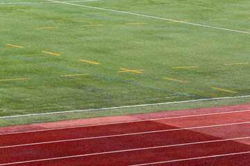 Obraz premium 競技場のインフィールドとトラック