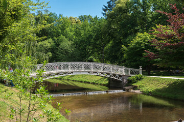 Pedestrian bridge over the river Oos in Baden-Baden
