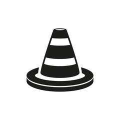 Traffic cone icon. Transportation concept, road cone for danger warning sign.