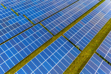 Solar farm on dutch countryside in Groningen