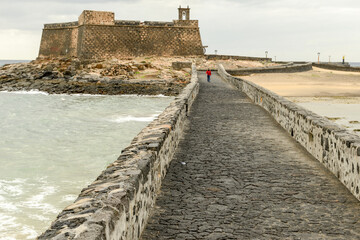 The castle of Arrecife on Lanzarote in the Canary Islands, Spain