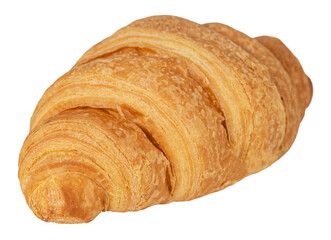 Croissant isolated on white background. Delicious, fresh croissant