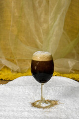 fizzy drink poured into a glass