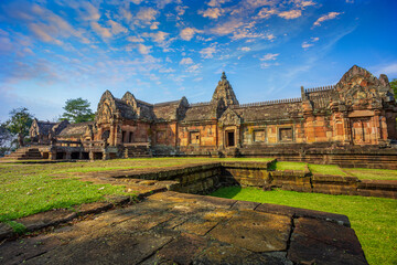 A castle built on three thousand years, Khao Phanom Rung castle rock.In Thailand.