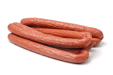 Smoked sausages isolated