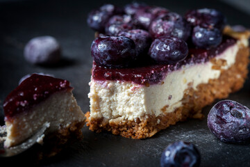 Vegetarian Tofu Berry Pie. Vegan baking concept.