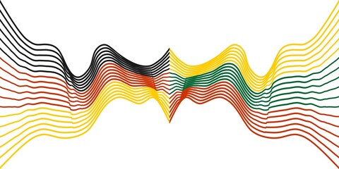 Image relative to politic and economic relationship between Lithuania and Germany. National flags. Teamwork concept.