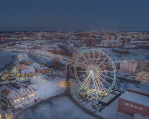 view of the gdansk ferris wheel