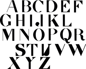 Detective font - Retro style typewriter vector font - vector classic alphabet font