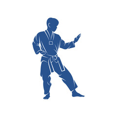 Taekwondo design vector illustration, Creative Taekwondo logo design concepts template, icon symbol