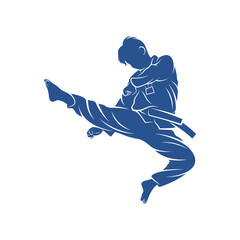 Fototapeta na wymiar Taekwondo design vector illustration, Creative Taekwondo logo design concepts template, icon symbol
