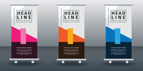Roll up banner set design template design. Modern Design. Geometric Banner Vector illustration