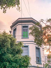 old house with a window