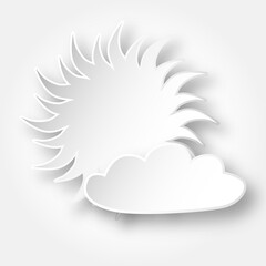 Paper sun on the sky