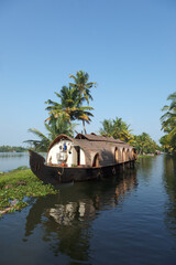 Houseboat on Kerala backwaters, India