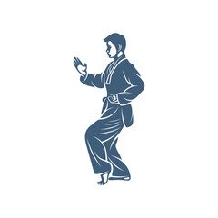 Fototapeta na wymiar Taekwondo design vector illustration, Creative Taekwondo logo design concepts template, icon symbol