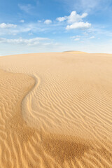 White sand dunes on sunrise, Mui Ne, Vietnam