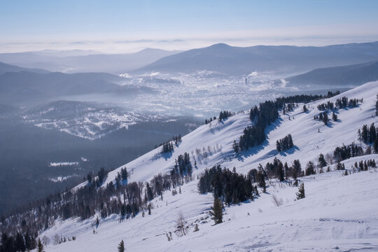 Siberian view, winter morning © kommunaga