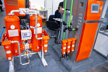 Compressed air preparation. Nitrogen and oxygen stations and air dryers.