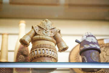 Birch bark doll and violet box