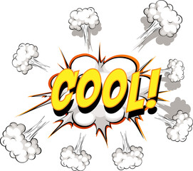 Comic speech bubble with cool text