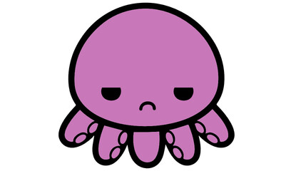cute pink octopus