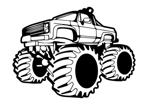 Monster truck Black and White Stock Photos & Images - Alamy