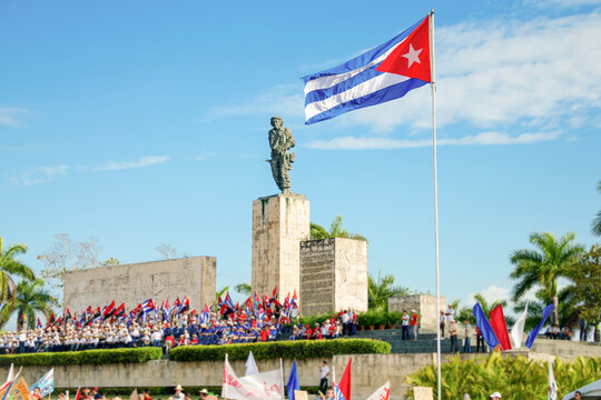 May Day or International Worker's Day Celebration in Santa Clara, Cuba