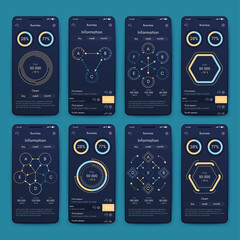 Modern infographic vector elements for business brochures. Use in website, corporate brochure, advertising and marketing..