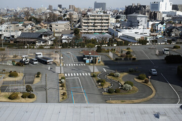 教習所を見下ろす