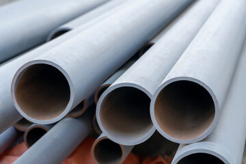 New steel pipeline DN 50, prepared for manual arc welding, for an oil refinery in Russia. Welding steel