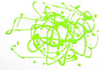 Abstract background with green color tempera drop