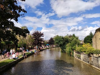 village river in summer bourton on the water