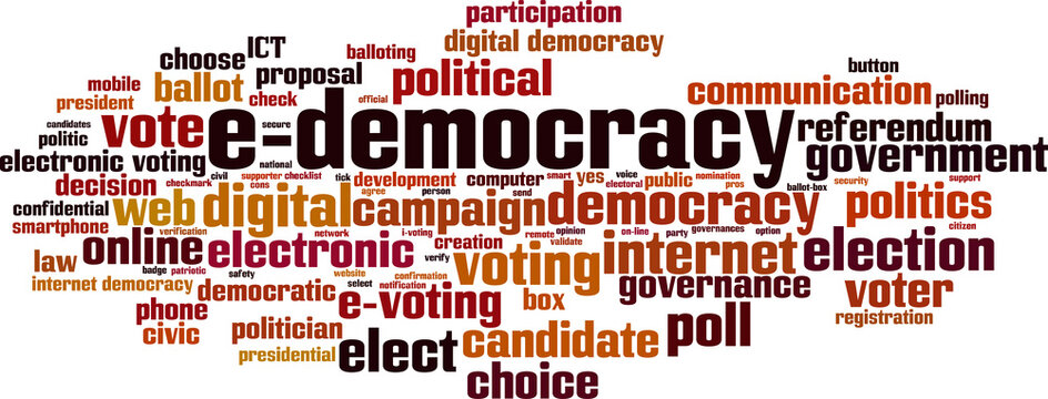 E-democracy word cloud