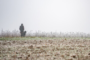 Obraz premium Schäfer mit Hund