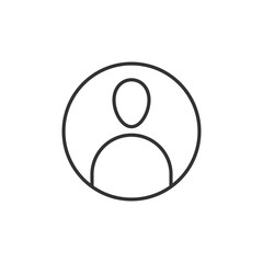 User icon in circle. User symbol for your web site design, logo, app, UI. Vector.