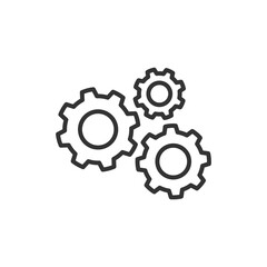 Gear settings icon. Vector illustration.