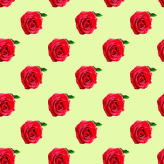 Seamless pattern with flowers on a bright background. Minimal isometric food texture. Used for boards, printing on fabric.
