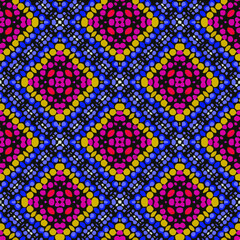 Seamless pattern with multicolored shapes.