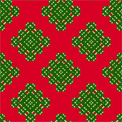 Seamless pattern with multicolored shapes.