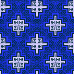 Obraz premium Seamless pattern with multicolored shapes.