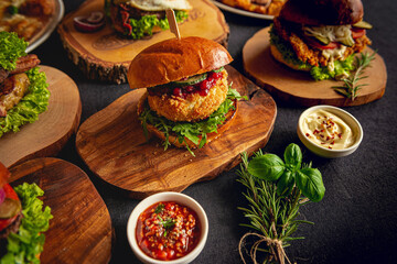 grilled meat with vegetables