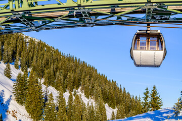 ski lift at the european alps