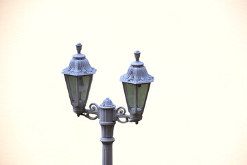 Fototapeta na wymiar street lamp on sky background