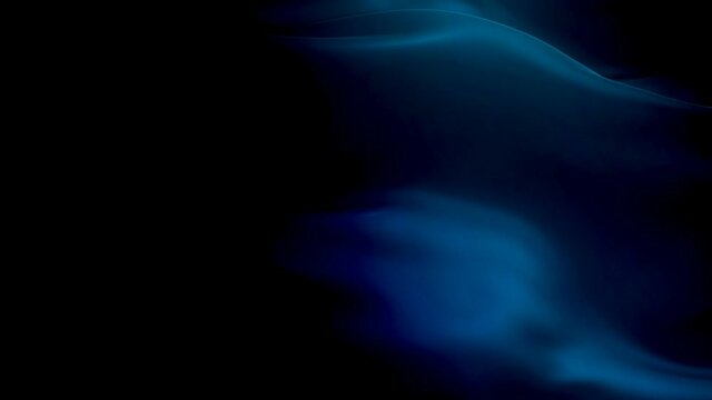 Silk Flag Animation of Blue Black Green color gradient background video waving in wind. Realistic Dark Blue Flag background. Blue Black color Flag Looping Closeup 1080p Full HD footage.power Blue Blac