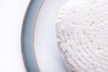 cottage cheese on a white plate