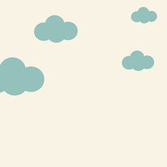 Sky clouds background, vector illustration