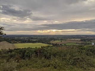 sunset over the hills