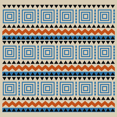 geometric folklore ornament pattern. tribal ethnic and motifs texture striped. retro embroidery style. design for background, wallpaper, decor, clothing, cover, curtain. vector illustration.