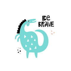 Cute dino made in vector. Dinosaur illustration. 